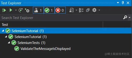 Running the Selenium C# test