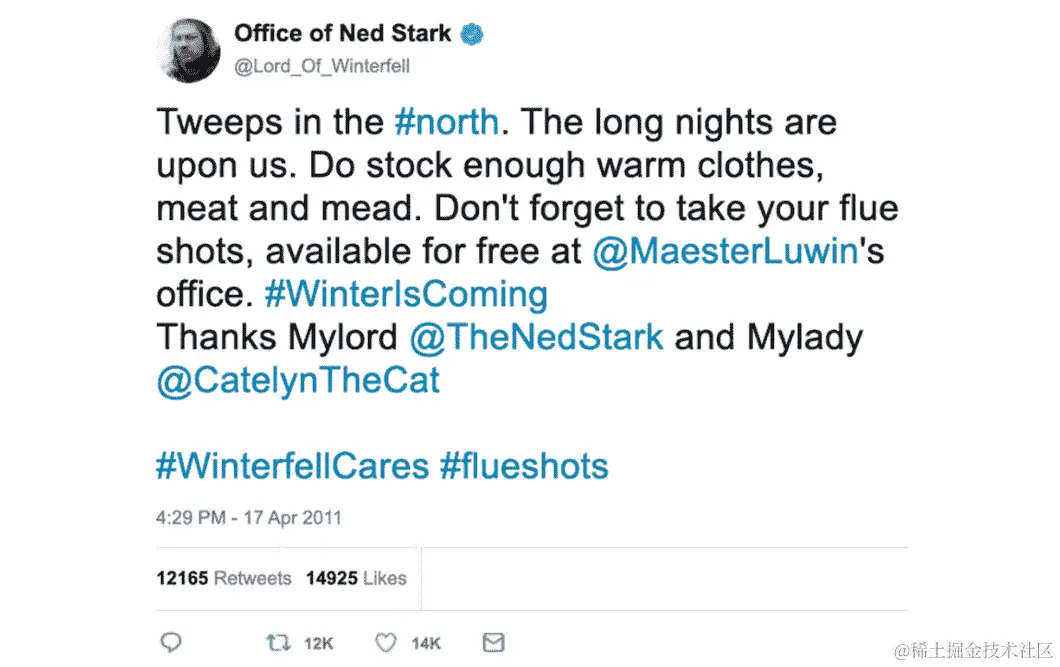 图 2.20：示例推文