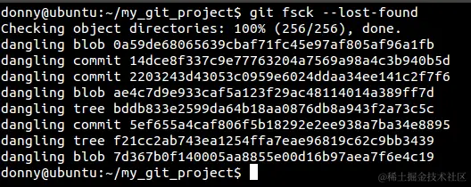 Git fsck results