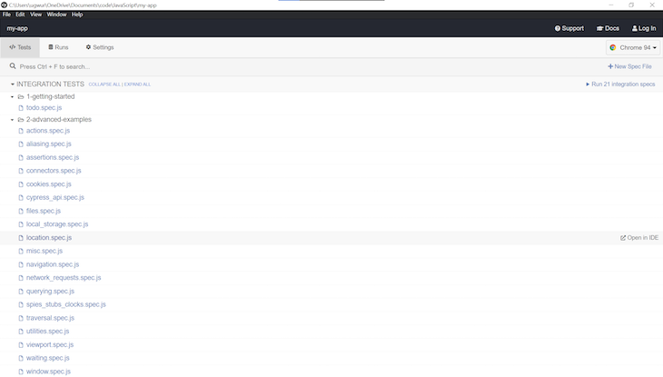 Cypress Demo Test Suite