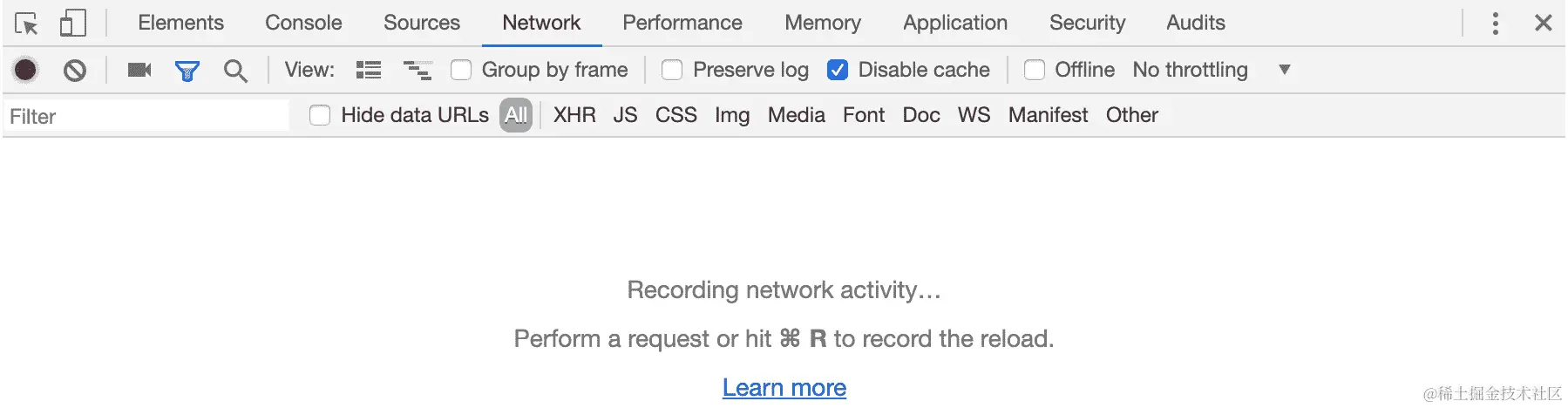 图 1.5：谷歌 Chrome DevTools 打开时的面板