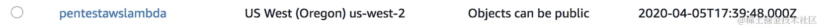 图 7.3–为 Lambda 创建的 S3 存储桶