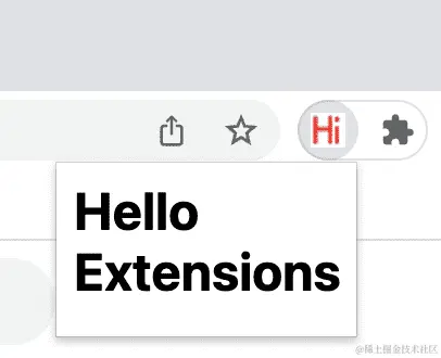 Hello Extension popup