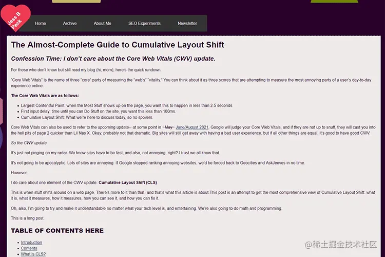 Example from The Almost-Complete Guide to Cumulative Layout Shift