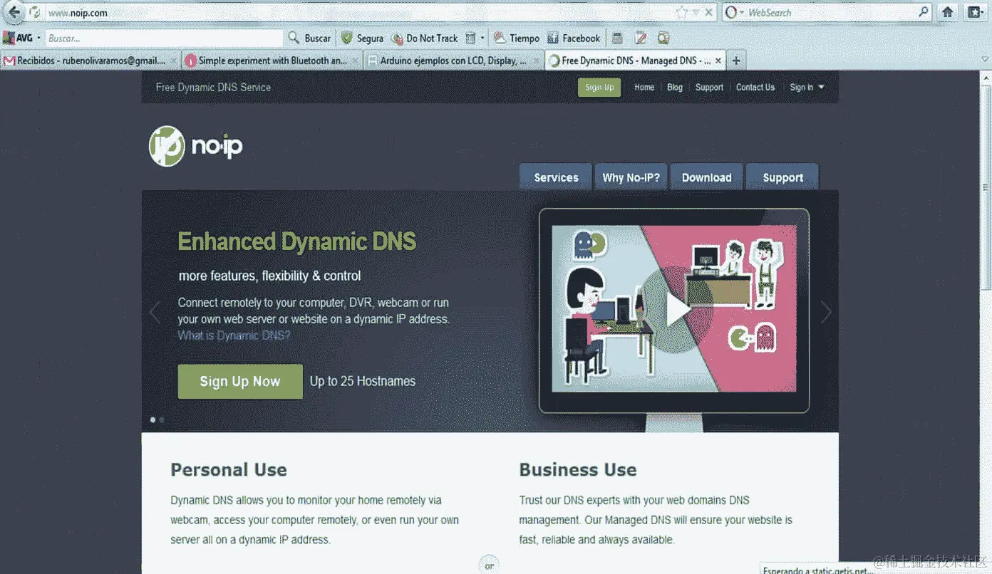 在 No-ip.org 创建一个账户