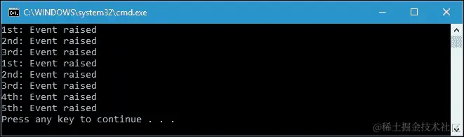 使用事件关键字