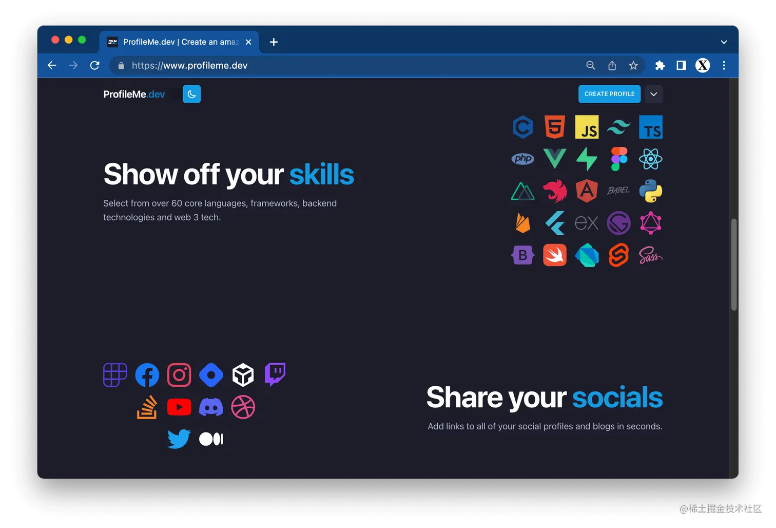 ProfileMe.dev | Create an amazing GitHub profile in minutes