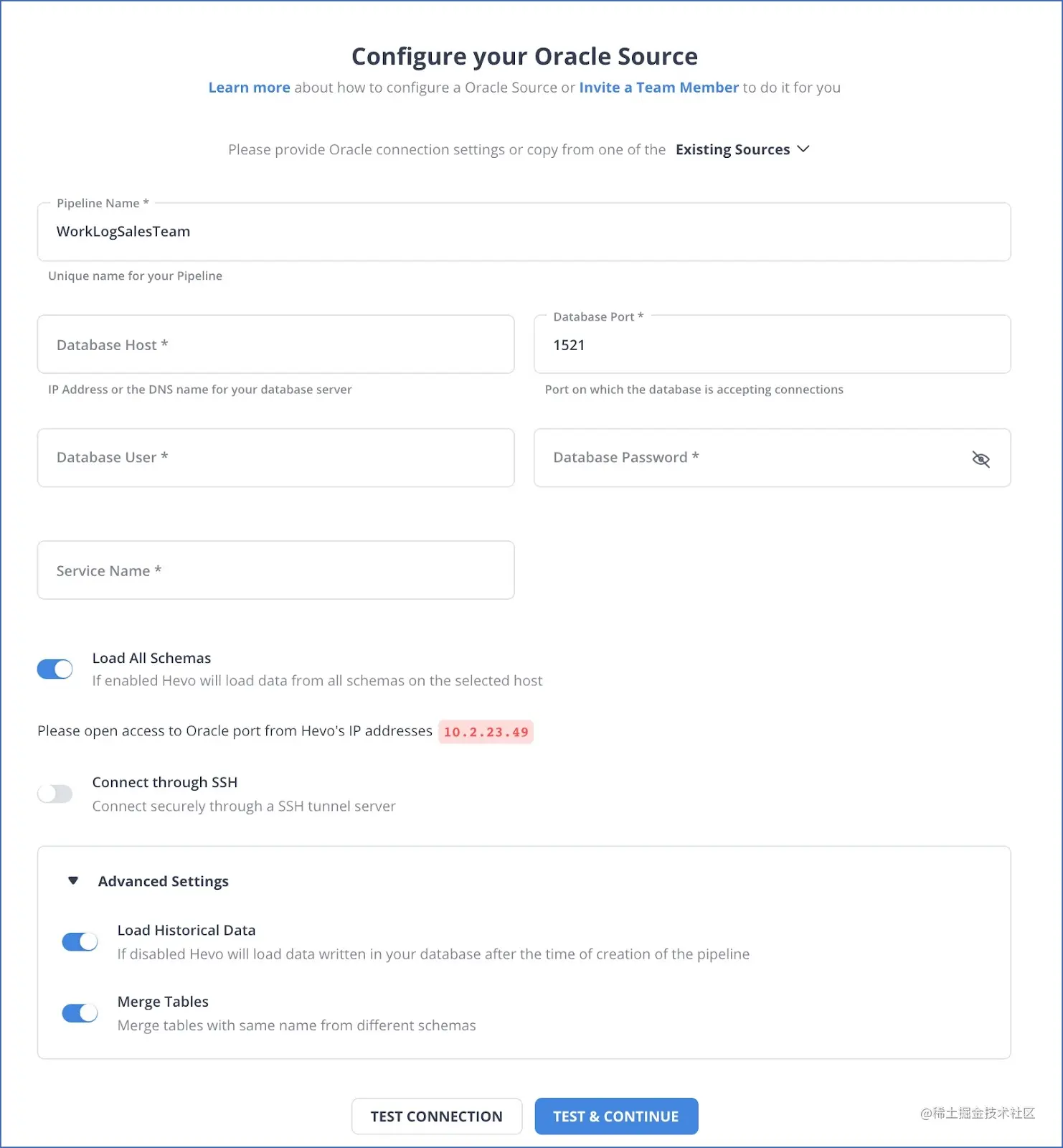 Databricks Connect to Oracle Database: Configure Source