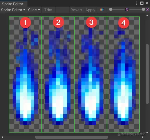 切片精灵中的单个帧
