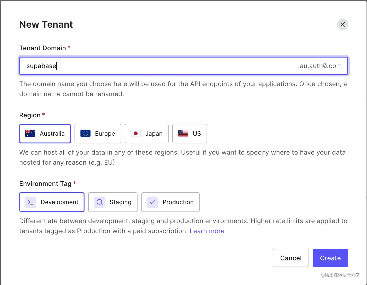 Auth0 tenant settings