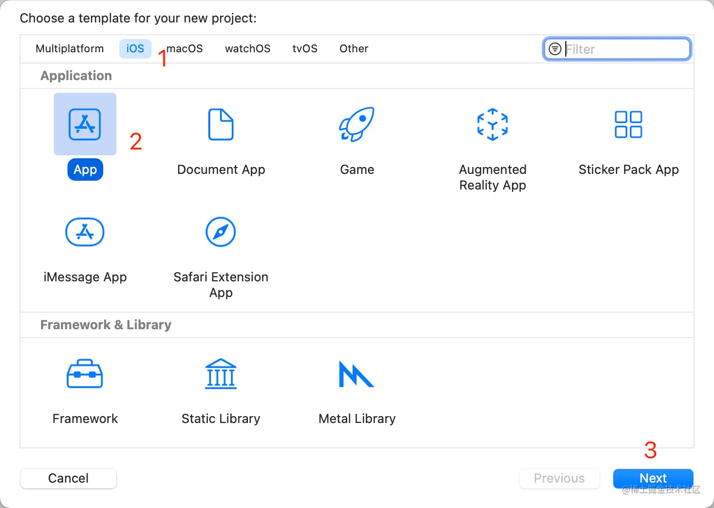 其实 Xcode 提供了非常多的应用，比如游戏，虚拟现实，iMessage 应用等等