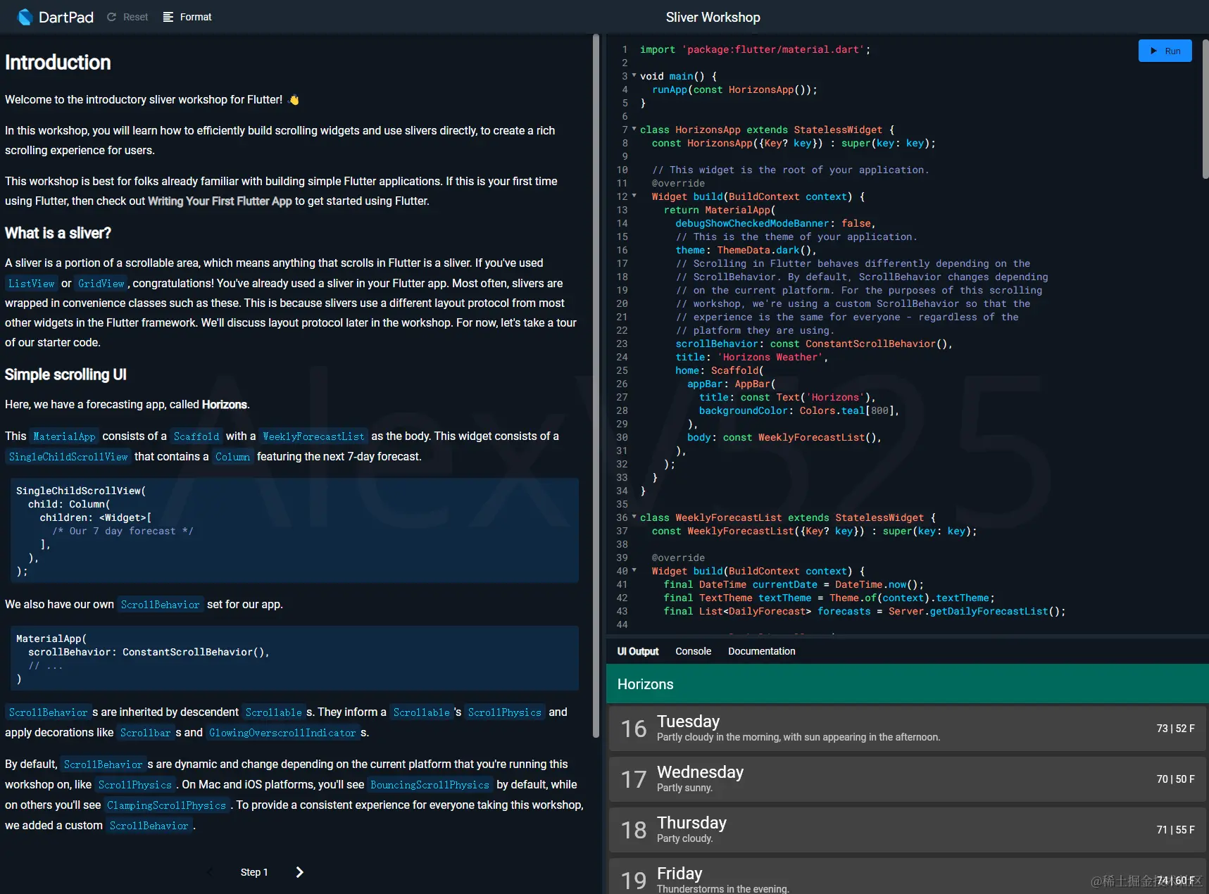 Flutter Sliver Workshop