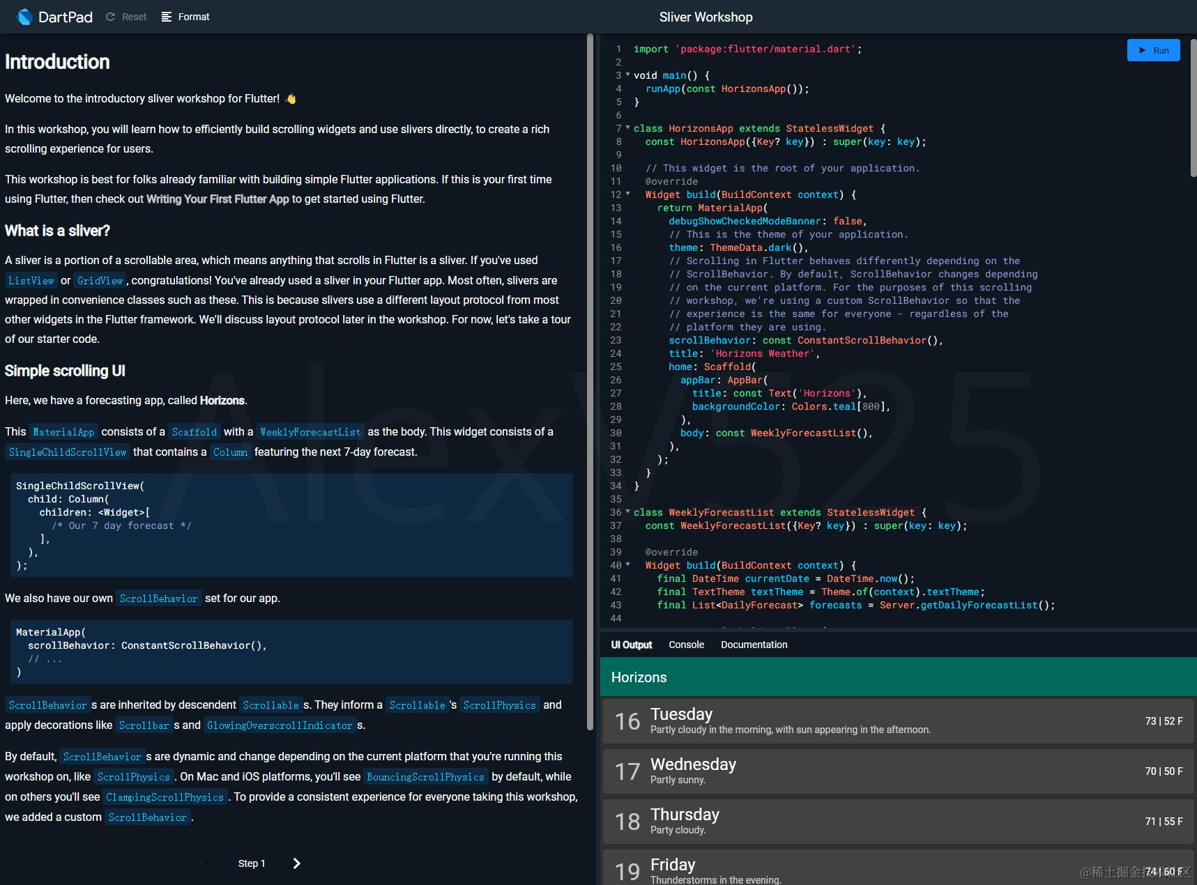 Flutter Sliver Workshop