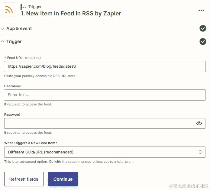 图 9.6 – 自定义 Feed 中的新项目触发事件概述