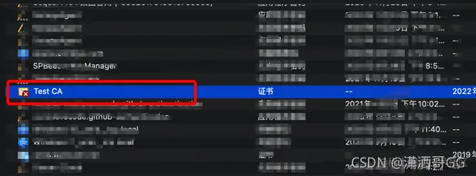 刚刚生成的CA证书