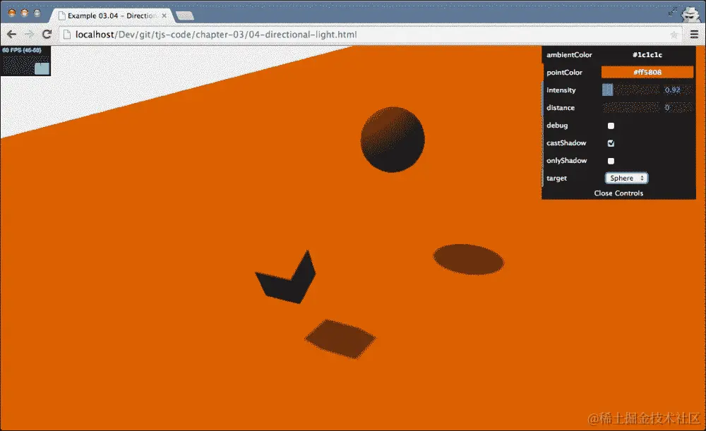 THREE.DirectionalLight