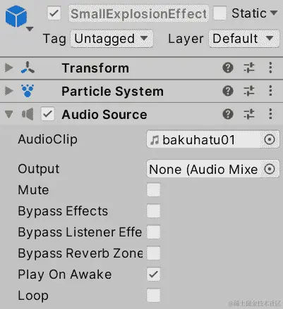 图 17.25 - 爆炸时添加声音