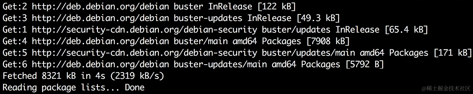 图 9.3：apt-get 更新