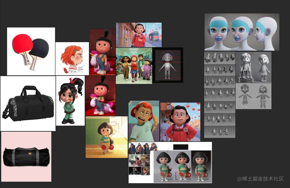 乒乓球女孩的参考图