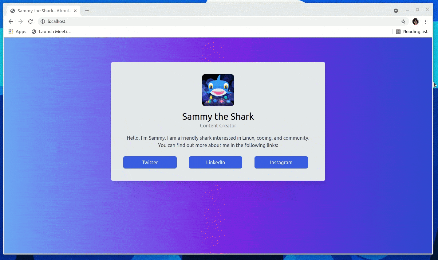 Laravel Tailwind Responsive About Me Page