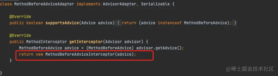 MethodBeforeAdviceAdapter