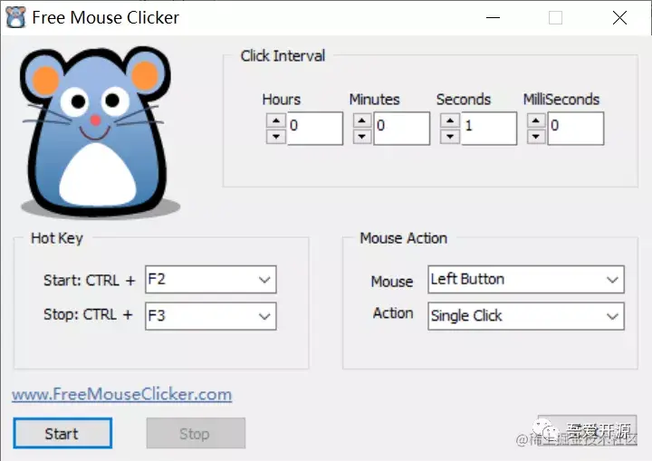 MouseClicker 启动界面