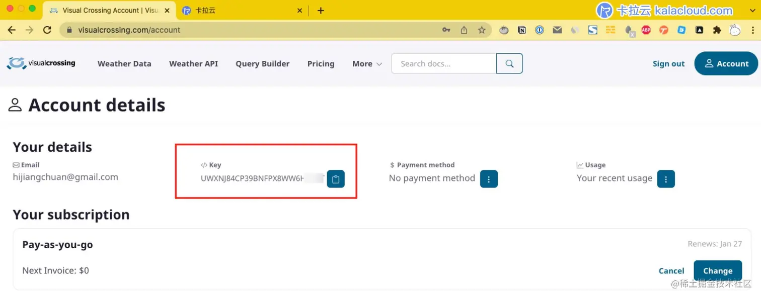 Visual Crossing API