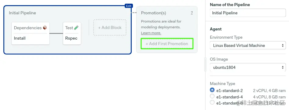 Click add promotion to create a release pipeline