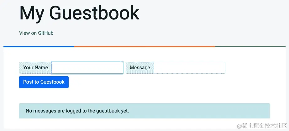 图 7.9 – 我的留言板应用程序登录页面