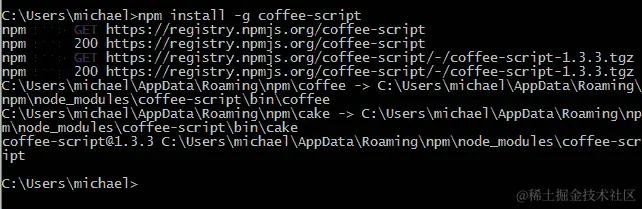 Windows 上的 Node.js、npm 和 CoffeeScript