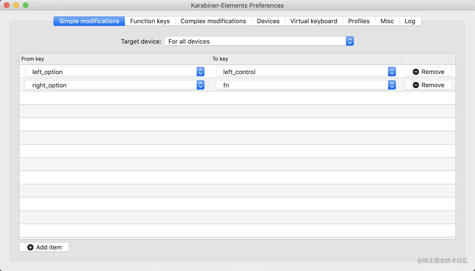 Karabiner-Elements Simple