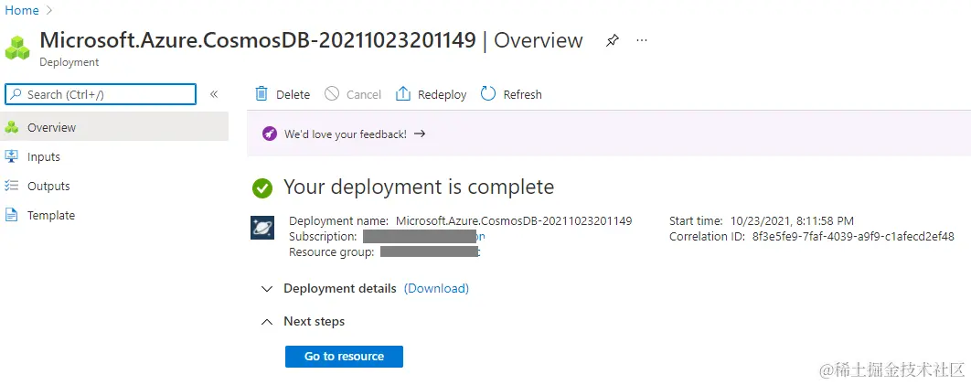 Deployment completed