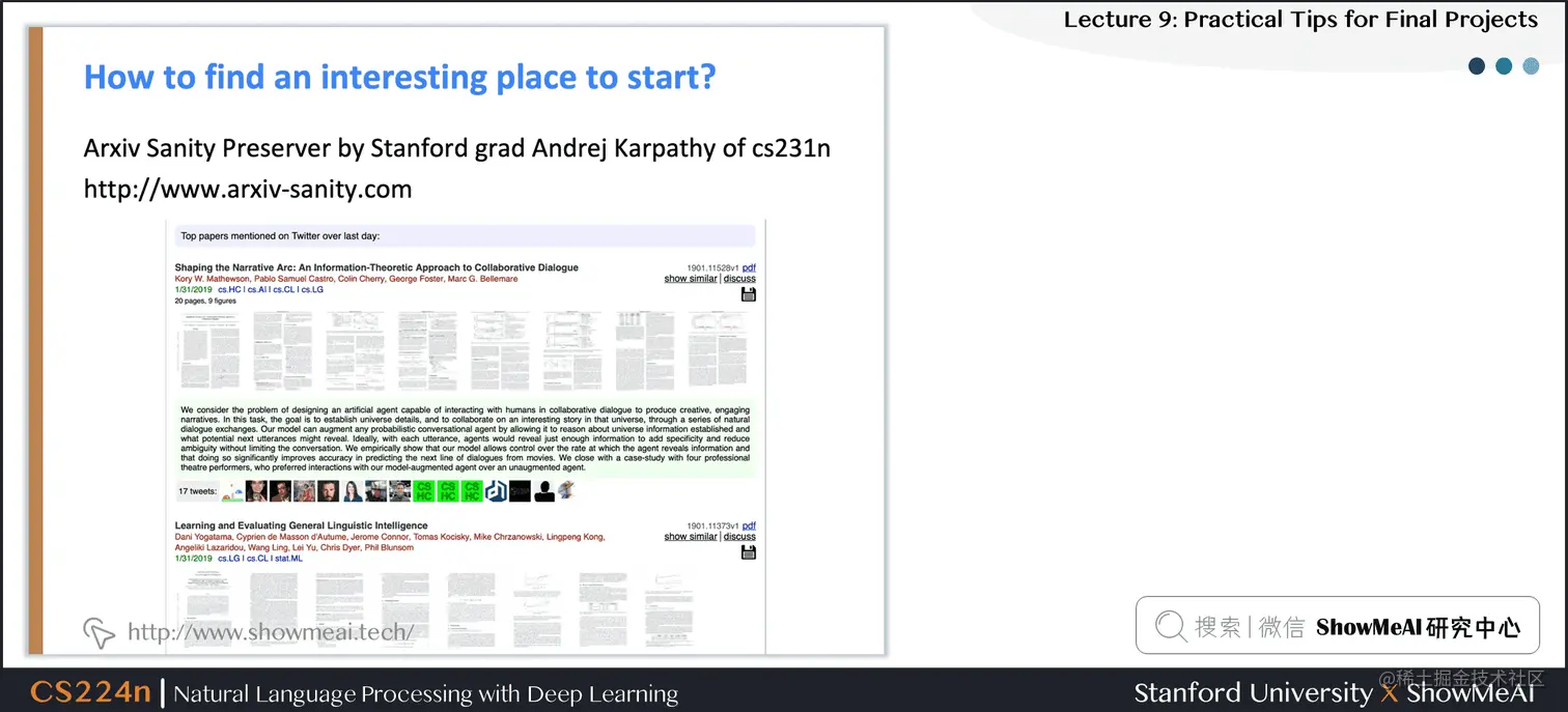 How to find an interesting place to start?