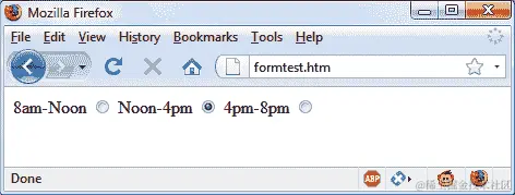 使用单选按钮选择单个值
