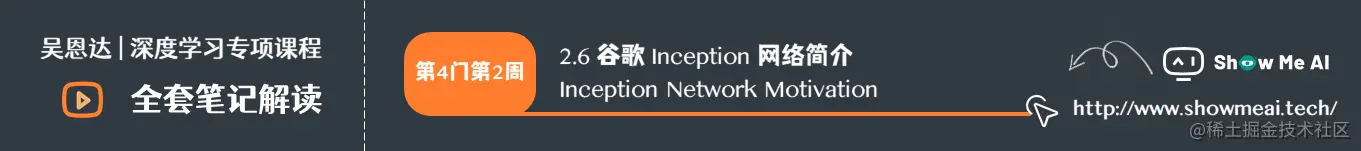 谷歌 Inception 网络简介 Inception Network Motivation