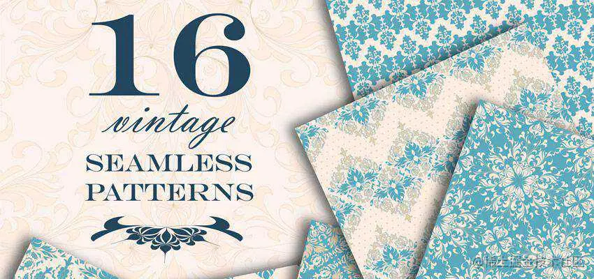 Vintage Seamless Patterns adobe illustrator