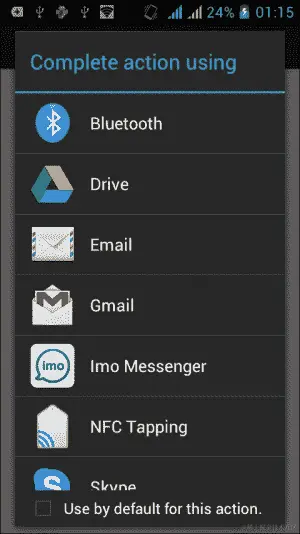 使用 SEND 动作分享