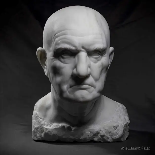 用大理石雕刻了1:1的Roman Man雕像 - 瑞云渲染