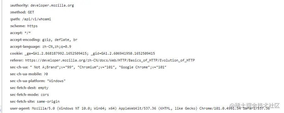 典型的请求标头