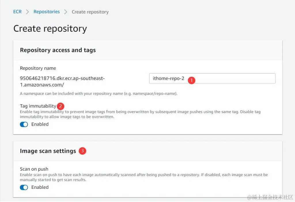 使用控制台建立储存库