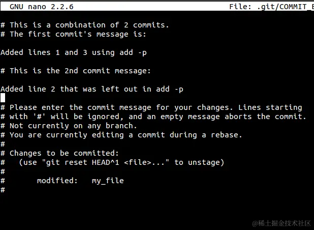 Adding a commit message