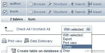删除多个表中的所有行