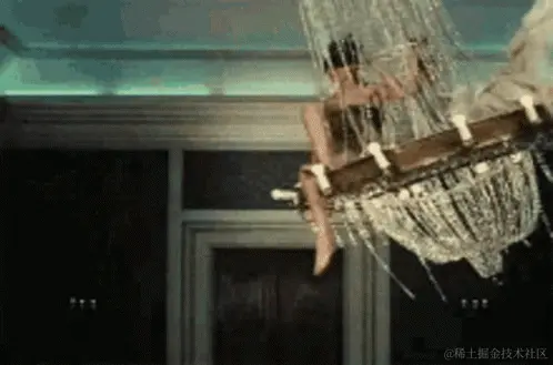 Riding a chandelier meme