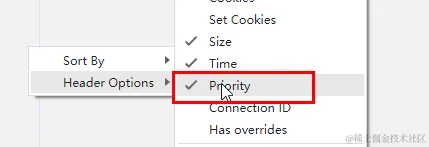 优先级选项开启