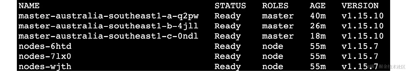 图 18.33：主节点上的 Kubernetes 升级版本