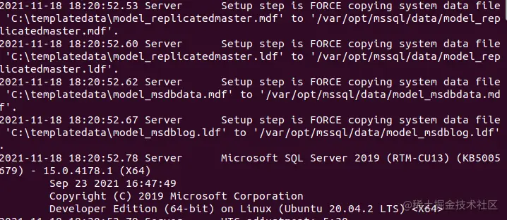 Uses force setup parameter for rebuild in SQL Server on Linux 