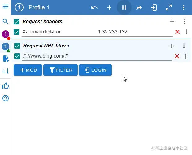 ModHeader配置