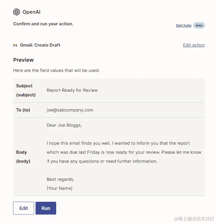 图 19.7 – 查看 ChatGPT 插件（beta 版）操作结果