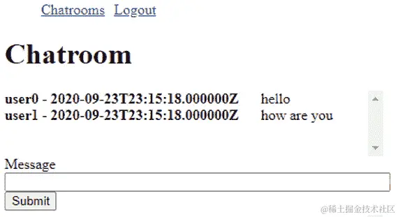 图 8.2 – 聊天室的屏幕截图