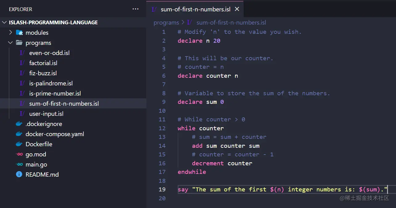 The ISlash Programming Language